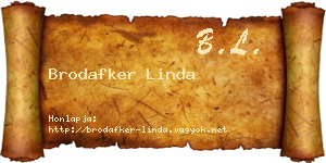 Brodafker Linda névjegykártya